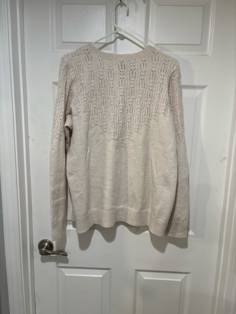 D & CO SIGNATURE NIP Women's Cream Knit Button-Front Sweater Cardigan - Picture 7 of 11